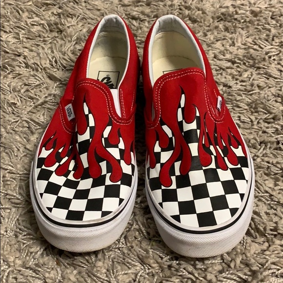 Vans Shoes - Vans flames shoes. Women’s size 9.5 men 8.0